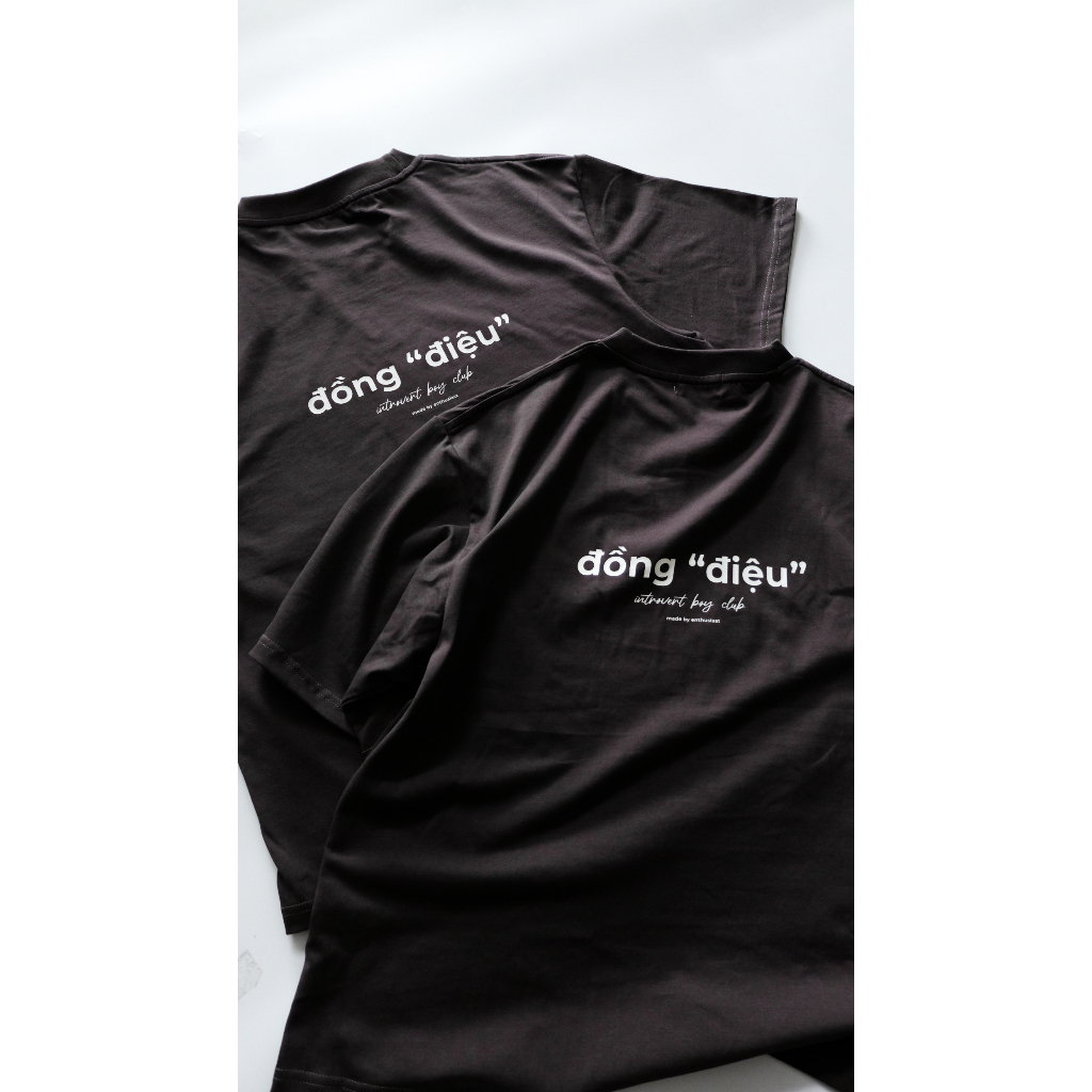 Áo thun Đồng "Điệu" - Màu Xám Đen - Introvert Boy Club