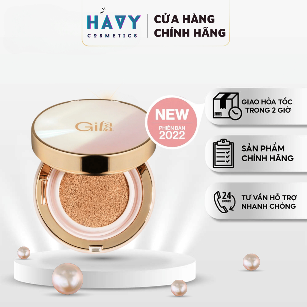 [Tặng Bông phấn] Phấn nước GILAA (Glamrr Q)LONG WEAR DD CUSHION - SPF50+/PA+++ (1 lõi x 13g)