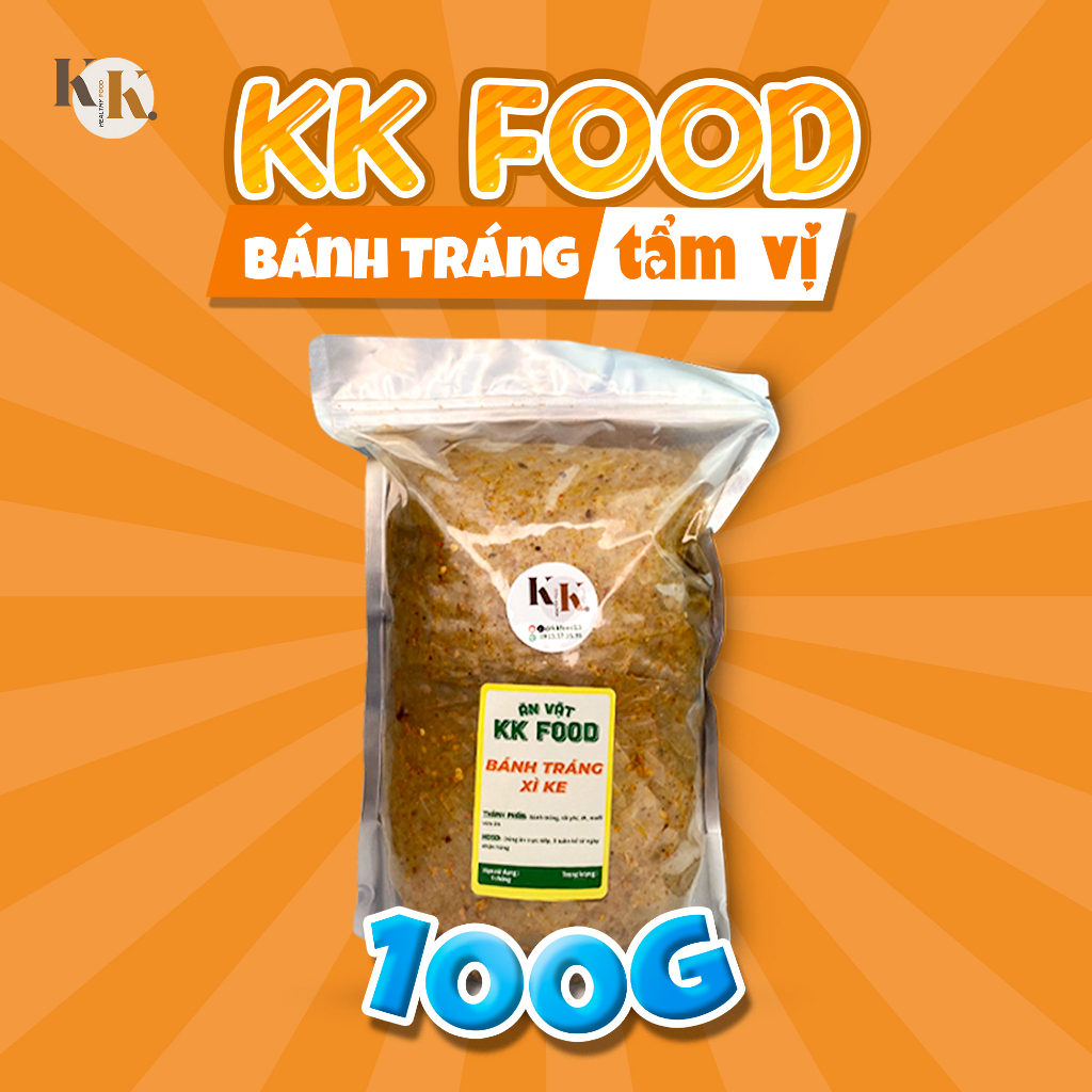 Bánh Tráng KK Food 100g Bánh Tráng Nhiều Vị : Phô Mai Sữa + Phô Mai Tôm + Tỏi + X.Ke + Rong Biển + Satế Sợi