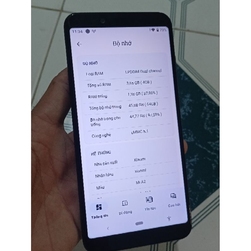 Điện thoại Mi A2 64Gb
