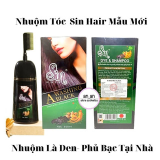 Dầu gội phủ bạc sin hair nhật bản màu đen 500ml-SP1