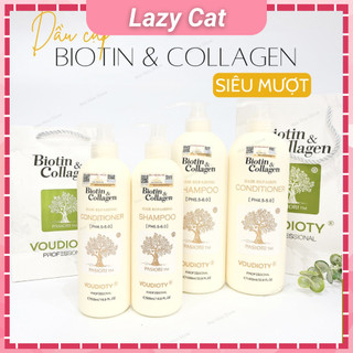 Dầu gội xả biotin collagen voudioty vàng 500ml-1000ml. siêu mềm mượt, chống rụng và kích thích mọc tóc