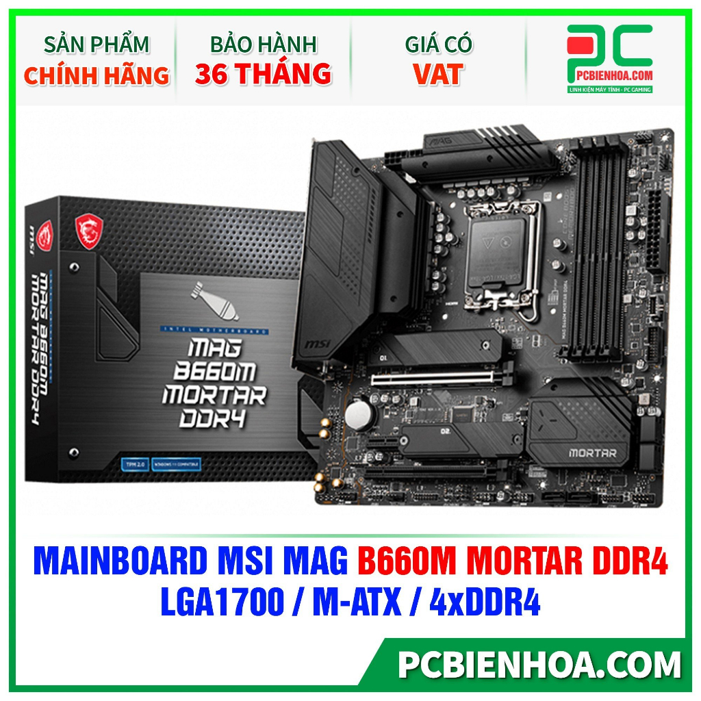 Bo mạch chủ MSI MAG B660M MORTAR DDR4 chính hãng