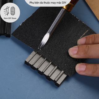 Đế kê mài dao lạng đục tròn oval cây gọt tỉa viền da dụng cụ đồ nghề làm túi xách thắt lưng bóp ví thủ công handmade diy
