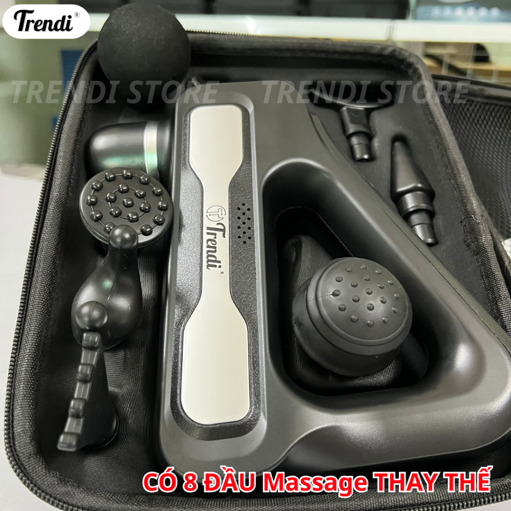 Máy massage cầm tay TRENDI HB-32, Mát Xa Với 32 Cấp Độ Điều Chỉnh Và 8 Đầu Massage Trị Liệu Chuyên Sâu