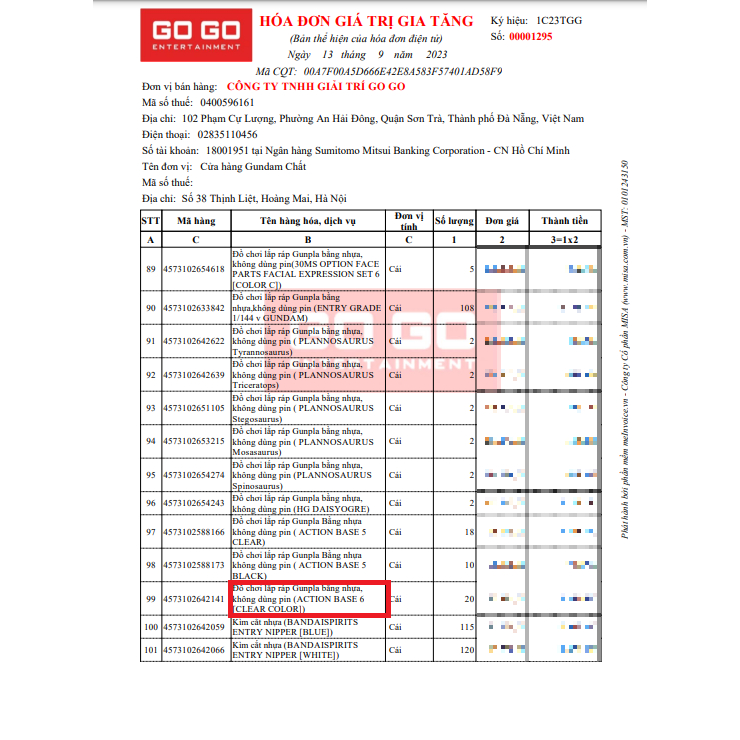 Mô hình lắp ráp HG 1/144 G40H Clear Color