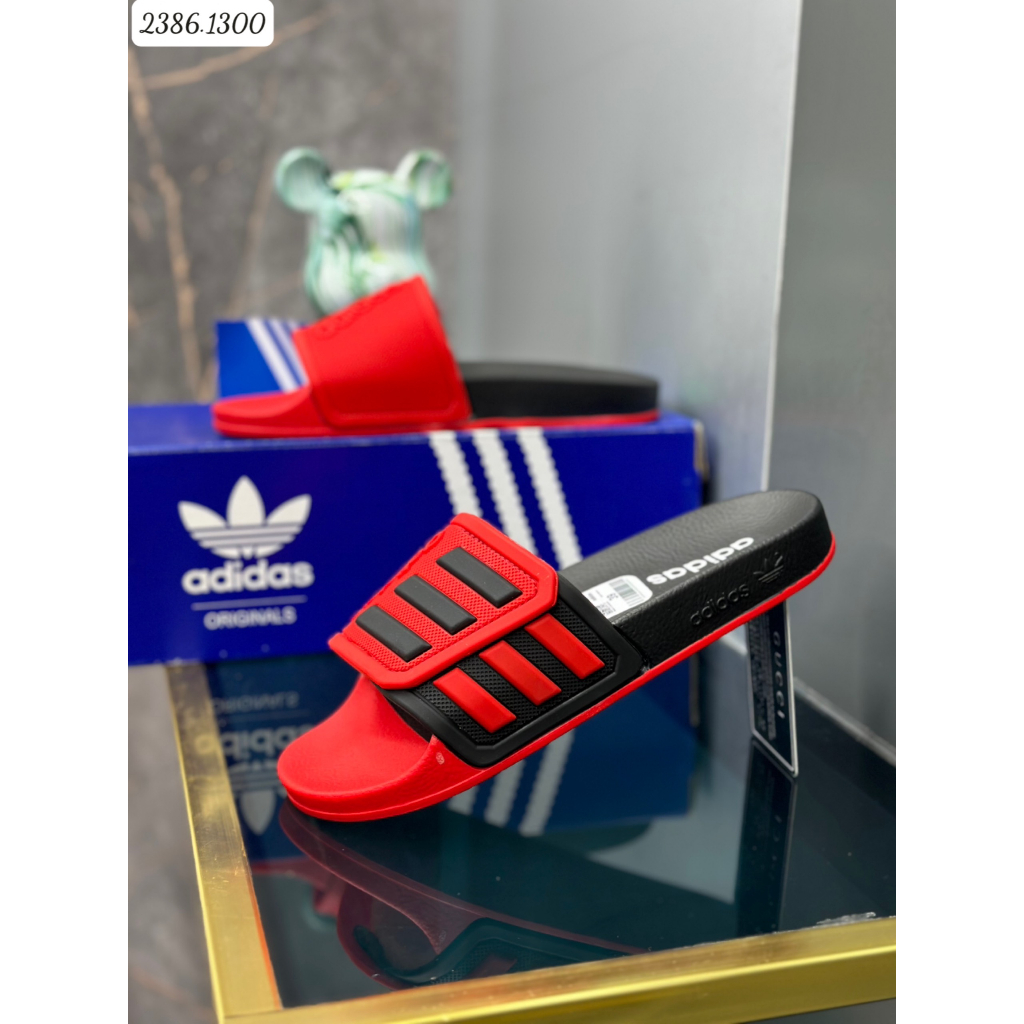 Dép nam adidas Mẫu mới nhất Hot 2023, Dép adidas Quai dán đế cao su non Form dáng thể thao, chống nước chống hôi chân