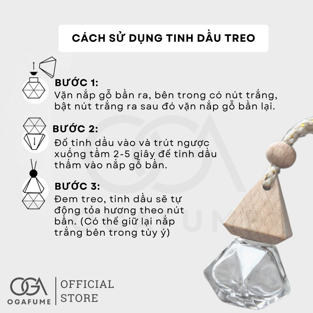 Tinh dầu Ogafume Oải Hương 10ml - xông phòng, treo xe giúp thơm phòng, khử mùi, thư giãn