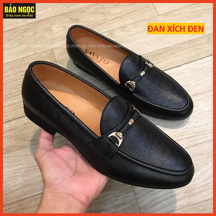Giày lười nam da bò cao cấp ✅ Giày da nam ĐẾ KHÂU CỰC BỀN 🎁 BĂNG ÉN THỜI TRANG🎁 BẢO HÀNH NỔ DA 12 THÁNG✅ MÃ K883 ĐEN