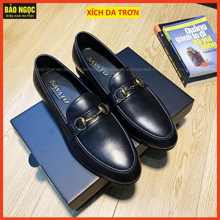 Giày lười nam da bò cao cấp ✅ Giày da nam ĐẾ KHÂU CỰC BỀN 🎁 BĂNG ÉN THỜI TRANG🎁 BẢO HÀNH NỔ DA 12 THÁNG✅ MÃ K883 ĐEN