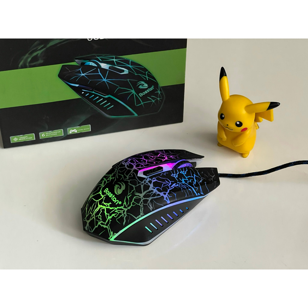 Chuột Máy Tính Gaming BOSSTON R30A Đèn LED RGB Có Dây