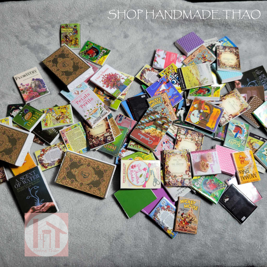 Mô hình sách truyện tý hon trang trí nhà búp bê, roombox...