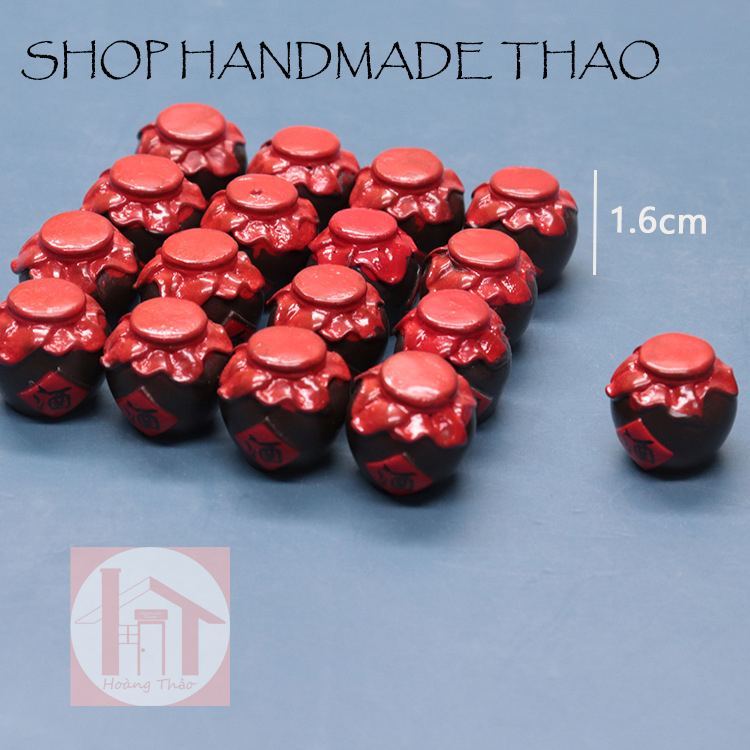 Mô hình bình rụ bằng nhựa trang trí nhà búp bê, roombox, tiểu cảnh