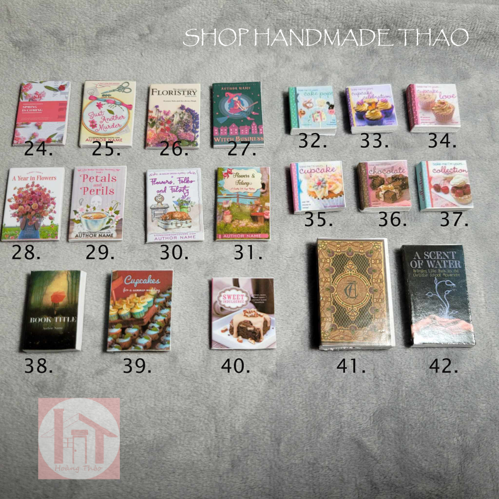 Mô hình sách truyện tý hon trang trí nhà búp bê, roombox...