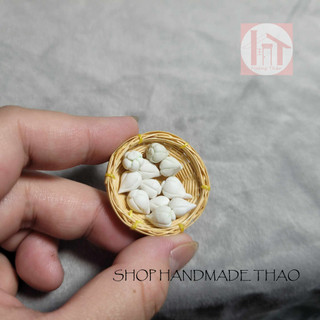 Mô hình củ tỏi bằng đất sét trang trí nhà búp bê, roombox...