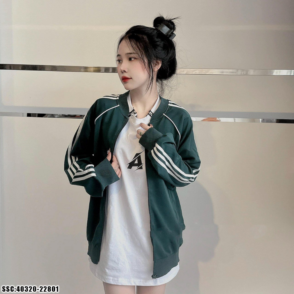 Full Mẫu Áo Khoác Bomber Adidas Thể Thao Nam Vải Thun Nỉ Dày Co Giãn tay 3 Sọc cho cả nam và nữ