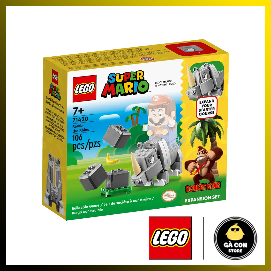 LEGO Super Mario 71420 Rambi the Rhino Expansion Set.