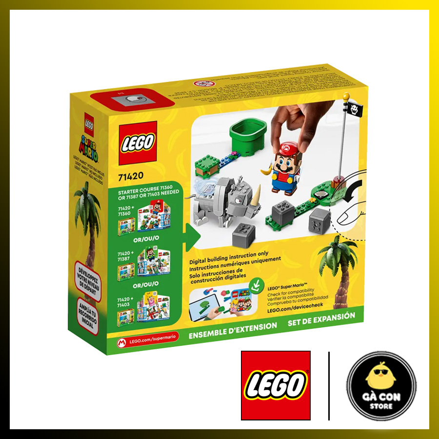 LEGO Super Mario 71420 Rambi the Rhino Expansion Set.