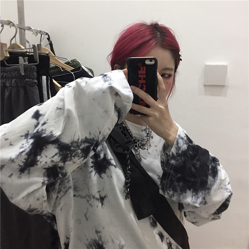 Áo Thun Tay Dài Loang Nam Nữ Vải Cotton Mềm Mịn Freesize Dưới 58kg Phong Cách Hàn Quốc