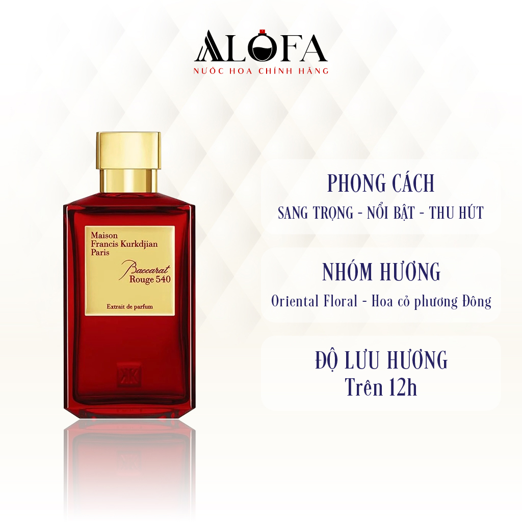 Nước hoa nam nữ Maison MFK Baccarat Rouge 540 Extrait chính hãng thơm lâu chiết 10ml – Dầu thơm nam nữ bản cao cấp
