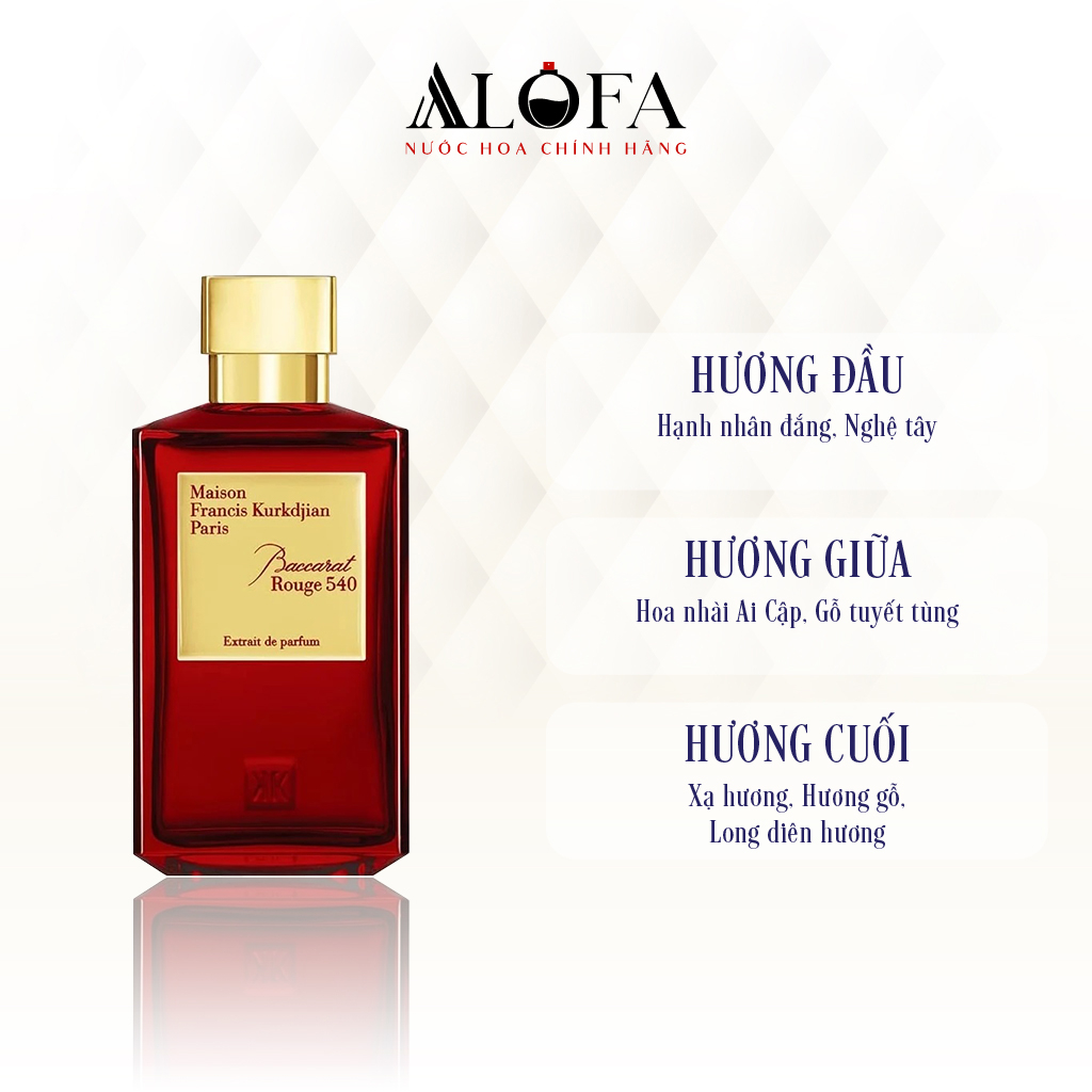 Nước hoa nam nữ Maison MFK Baccarat Rouge 540 Extrait chính hãng thơm lâu chiết 10ml – Dầu thơm nam nữ bản cao cấp