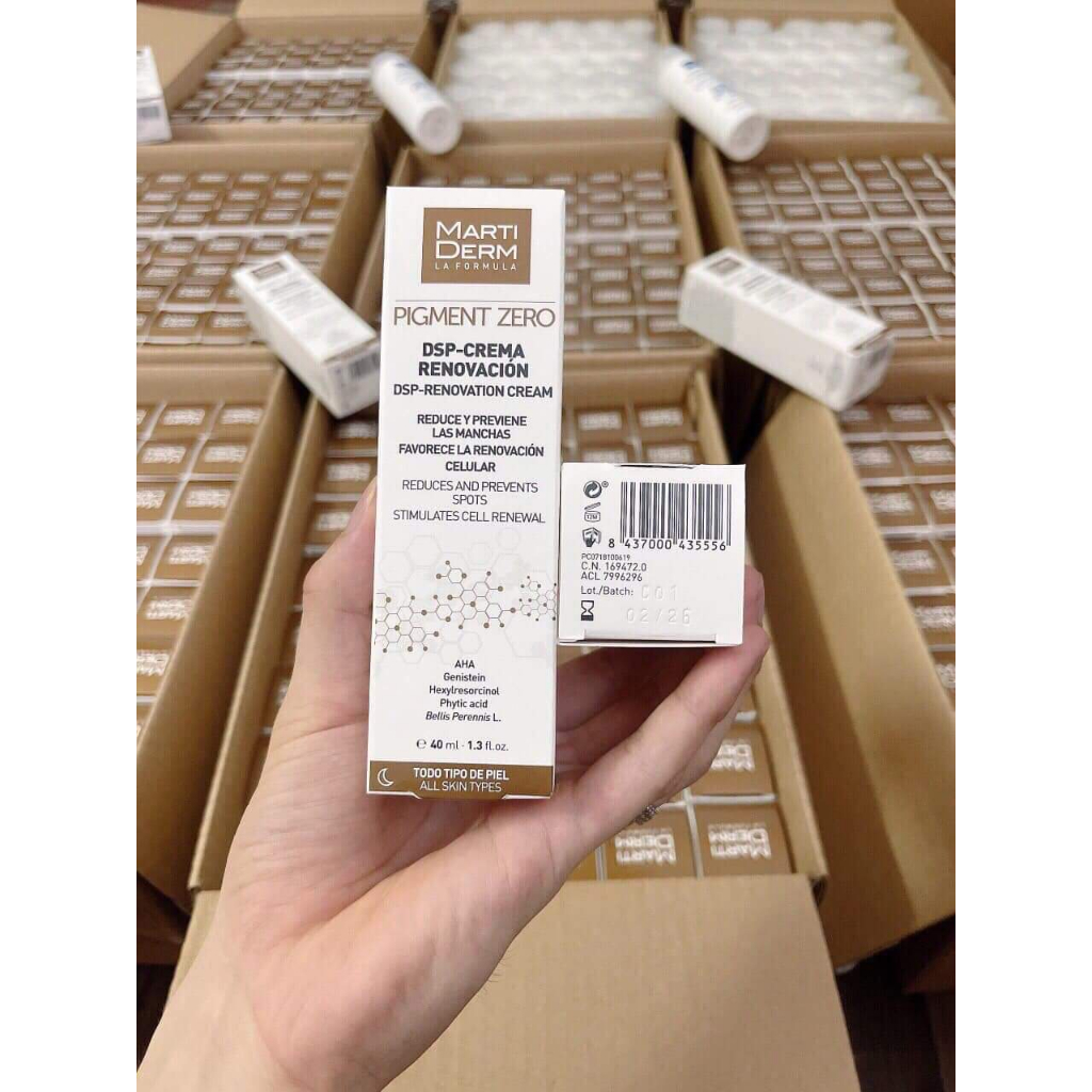 Kem Đêm Làm Sáng Da, Mờ Nám MartiDerm PigMent Zero DSP Renovation Cream 40ml FULL HÀNG NỘI ĐỊA.YENNHISHOP