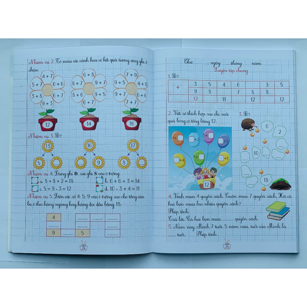 Sách - Vở ô li Bài Tập Toán Tăng Cường Lớp 2