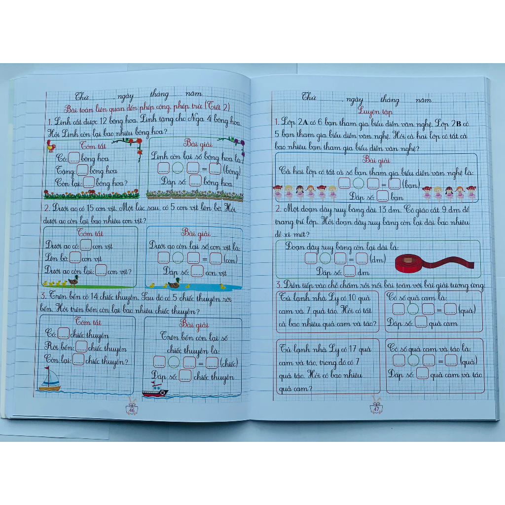 Sách - Vở ô li Bài Tập Toán Tăng Cường Lớp 2