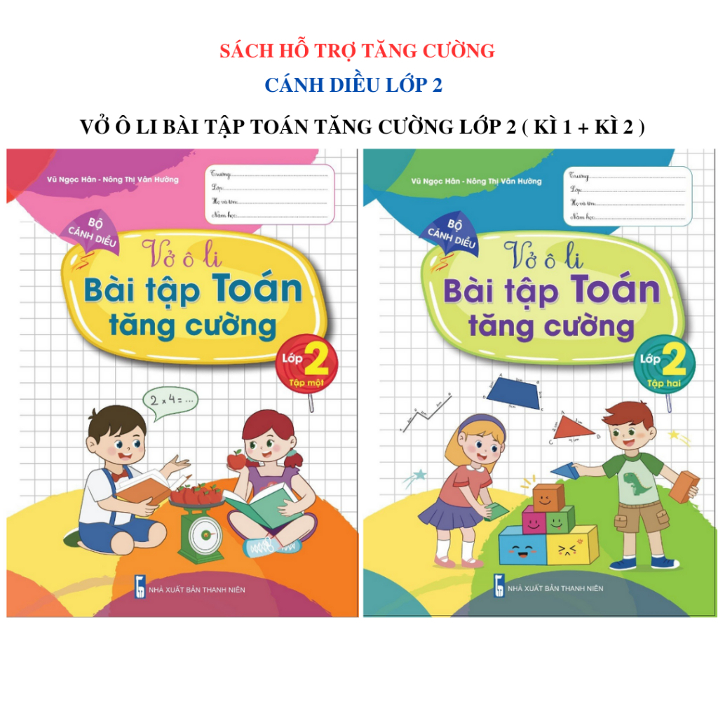 Sách - Vở ô li Bài Tập Toán Tăng Cường Lớp 2