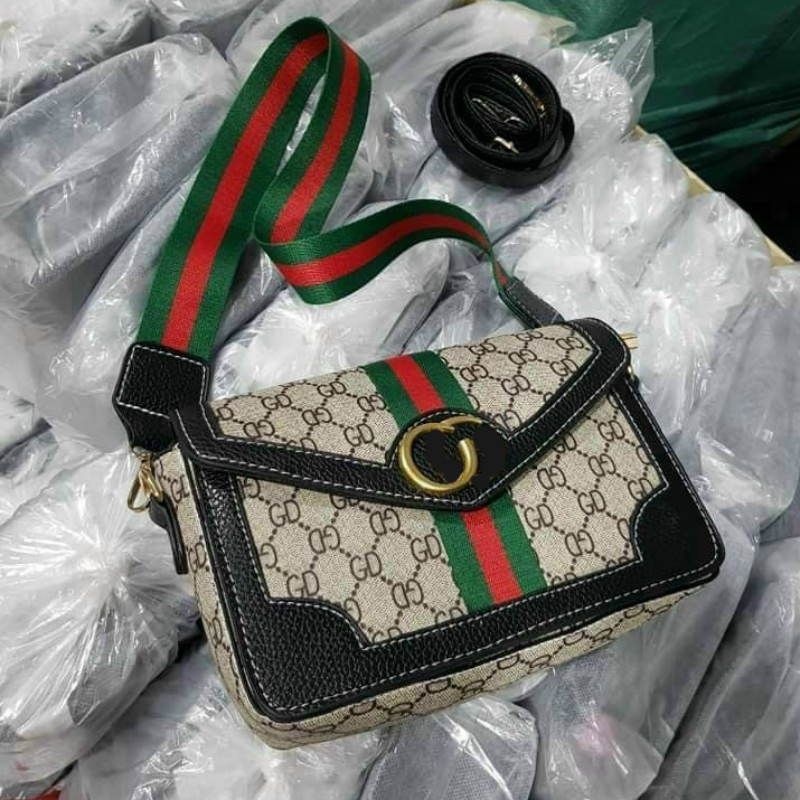 Tuia Xách Nữ Túi Đeo Chéo Gu Xì, Bản 2 Dây Thay Đổi, 1 Da 1 Dù Bản To Thời Trang, Mã T 57