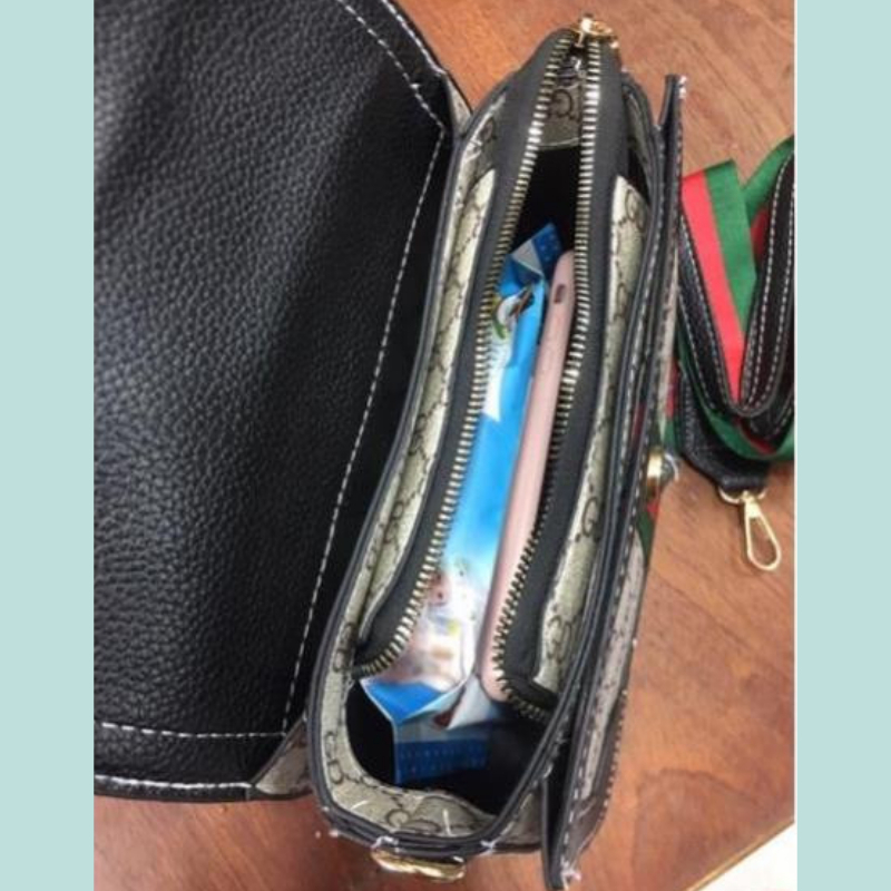 Tuia Xách Nữ Túi Đeo Chéo Gu Xì, Bản 2 Dây Thay Đổi, 1 Da 1 Dù Bản To Thời Trang, Mã T 57