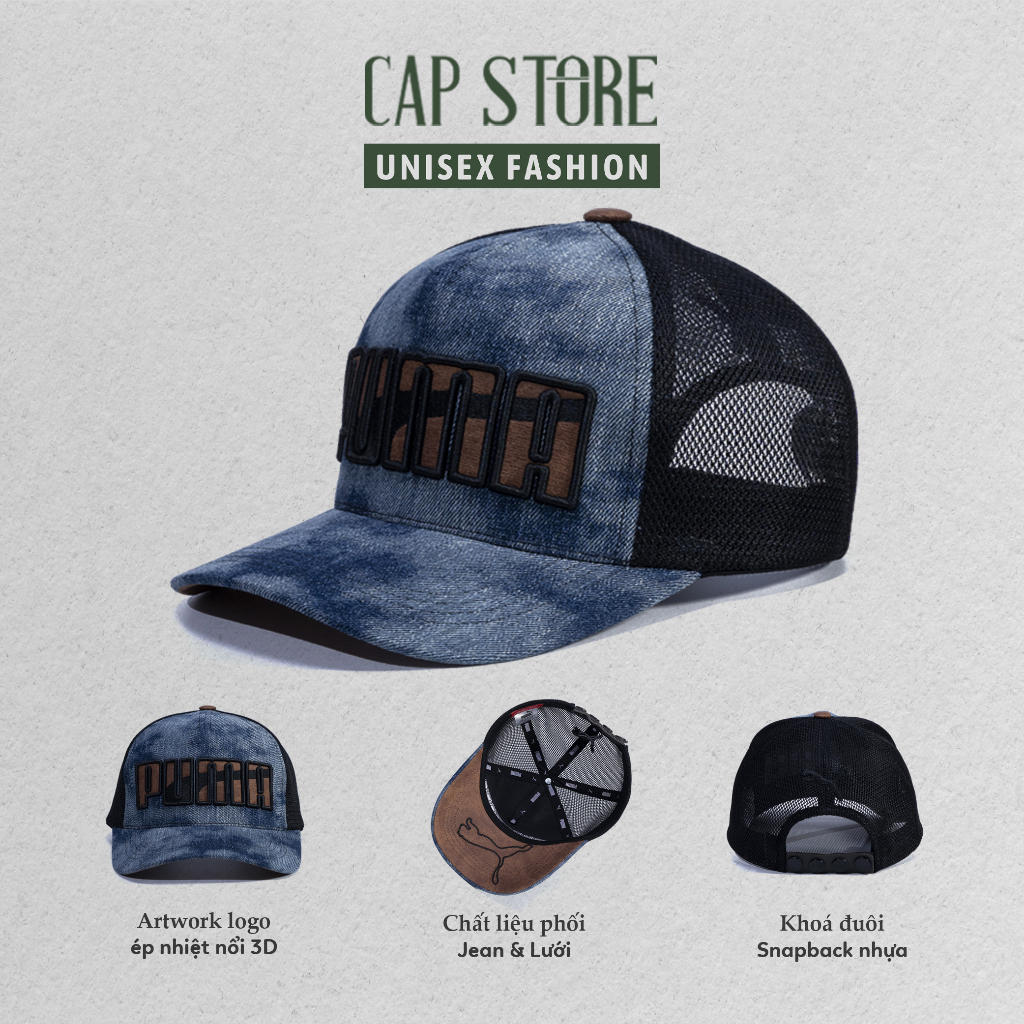 Mũ thể thao nam nữ Pu.ma - Nón lưỡi trai xuất khẩu mẫu quốc dân cao cấp thời trang unisex nam và nữ Cap Store