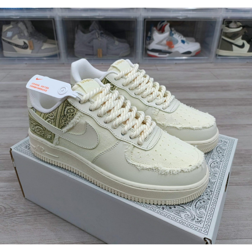Giày _Nike Air Force 1 Dây Thừng AF1 Travis bigbag dây thừng hàng trung bản Cao Cấp, Full Box, Bill