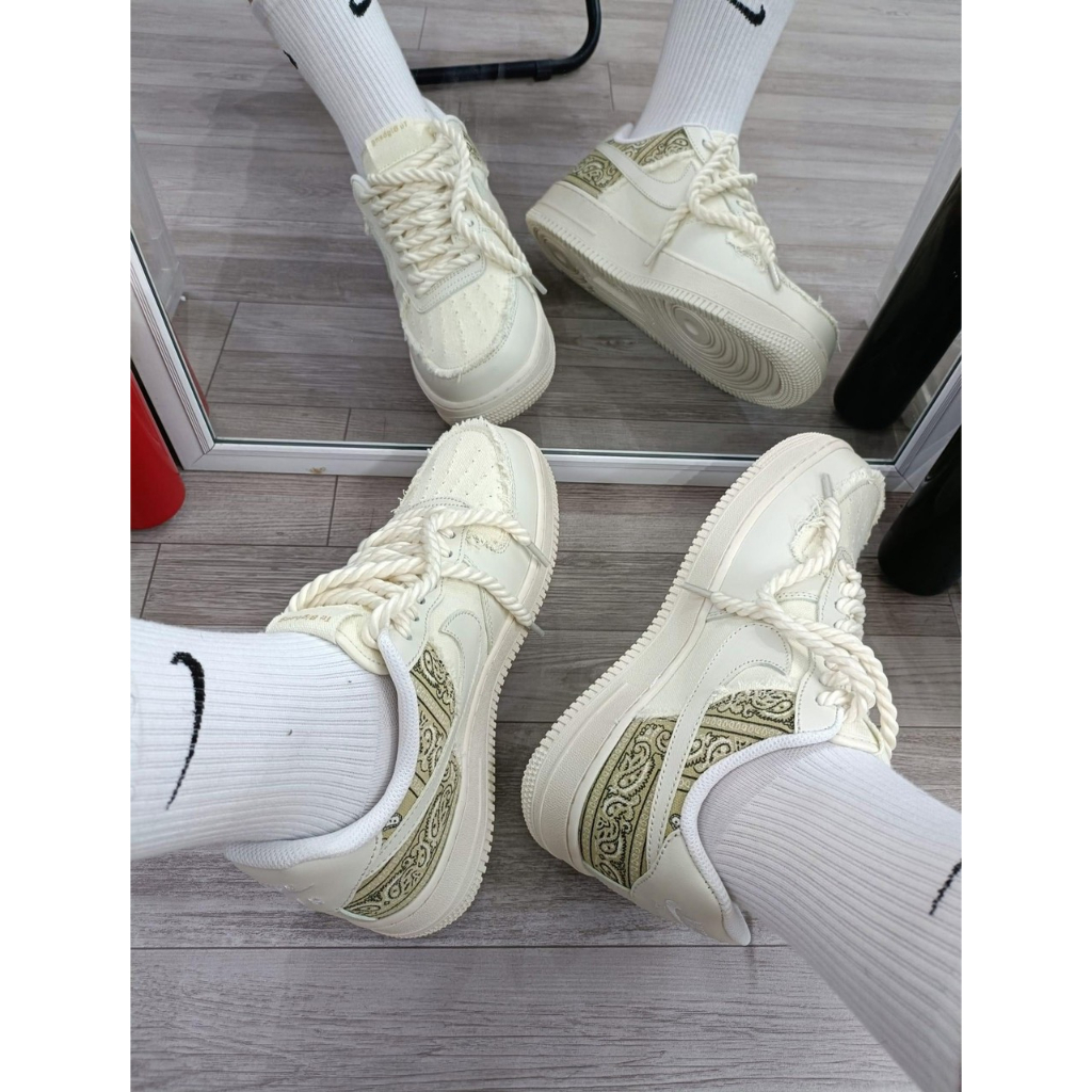 Giày _Nike Air Force 1 Dây Thừng AF1 Travis bigbag dây thừng hàng trung bản Cao Cấp, Full Box, Bill