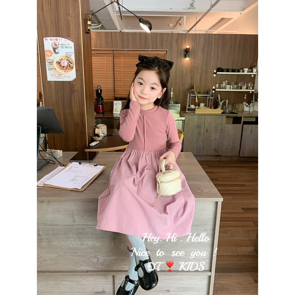 Váy maxi dáng dài, đầm bé gái dự tiệc mùa thu xinh xắn