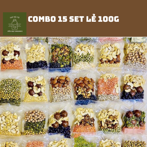 Combo lẻ các loại hạt, đỗ - 100g nguyên liệu làm Ngũ cốc, Sữa , Bánh, bột ăn dặm cho bé