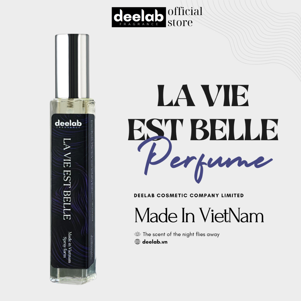 Tinh Dầu Nước Hoa Nữ Deelab La Vie est Belle L'Éclat L'Eau de Toilette 10ml, Ngọt Ngào, Thơm Mát - Dạng Xịt