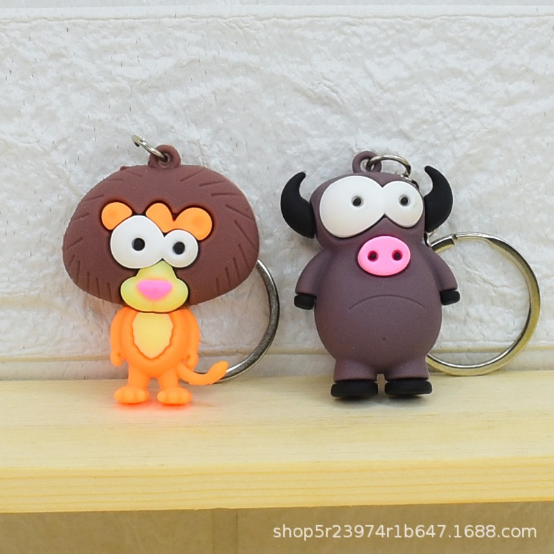 Móc Khoá Hình Động Vật Đáng Yêu Voi Sư Tử Khỉ