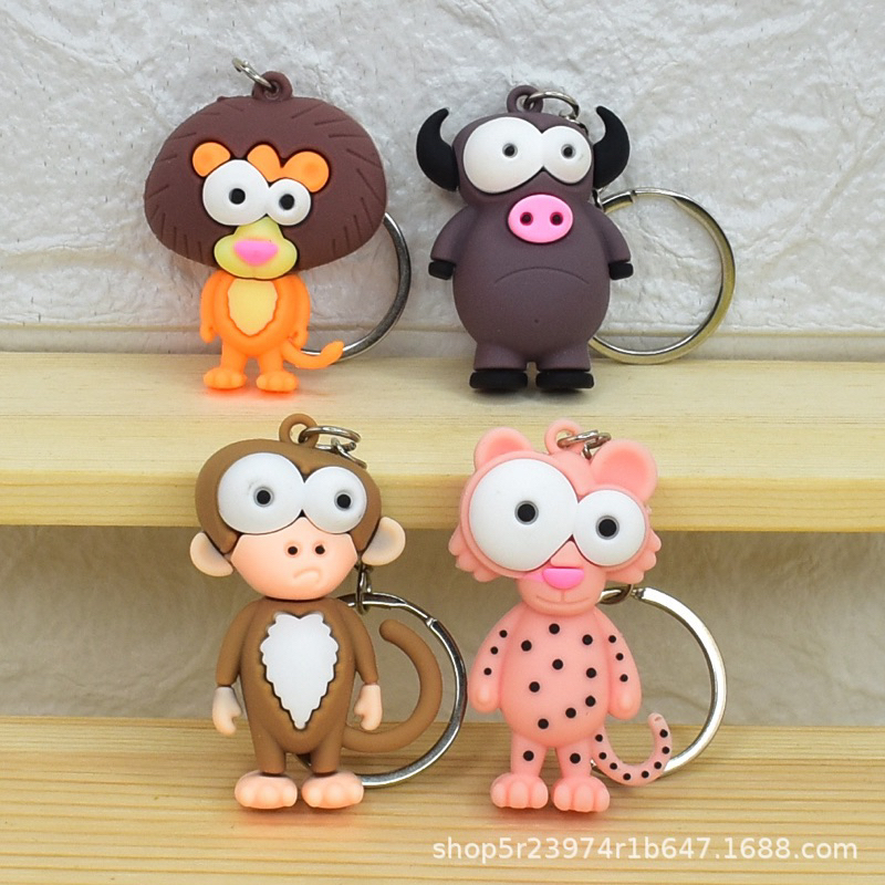 Móc Khoá Hình Động Vật Đáng Yêu Voi Sư Tử Khỉ