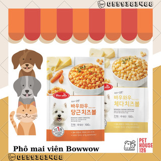 Phô mai viên cho chó mèo bow wow hàn quốc gói 100g