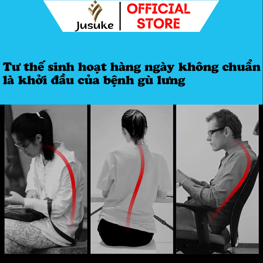 Đai lưng chống gù JUSUKE cảnh báo thông minh bảo hành 12 tháng