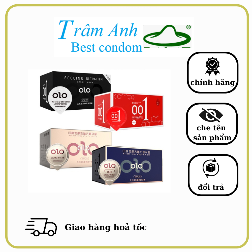 Bao cao su Siêu mỏng OLOl 001mm, gai tăng khoái cảm, kéo dài thời gian,nhiều gel bôi trơn,chống xuất tinh sớm