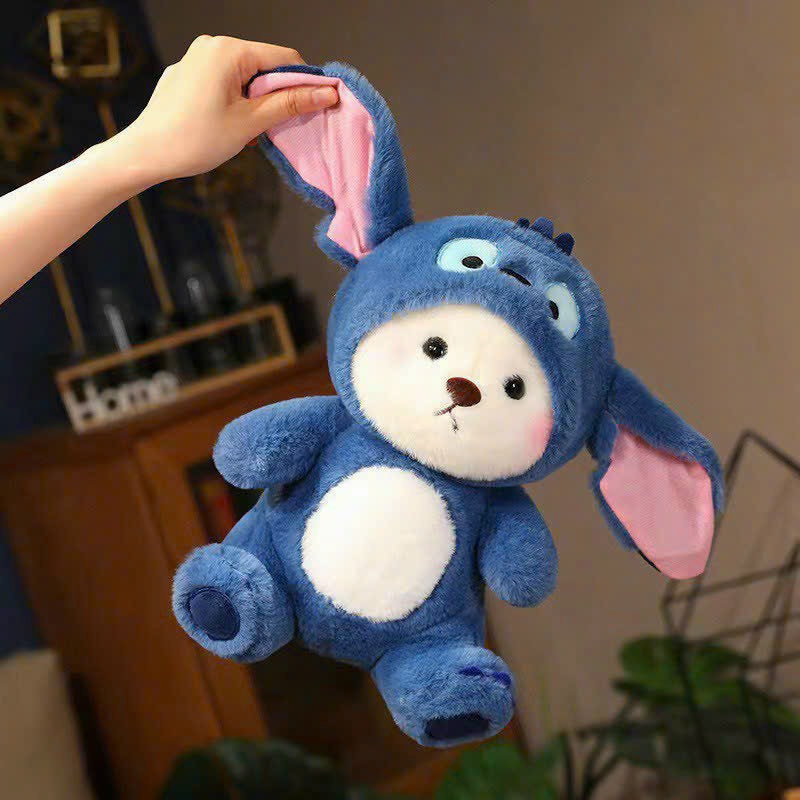 Gấu Bông Lena Stitch Xanh Dương Siêu Cute, Lena lông xù cosplay hoạt hình đáng yêu của Tiệm Gấu tiemgaubong.vn