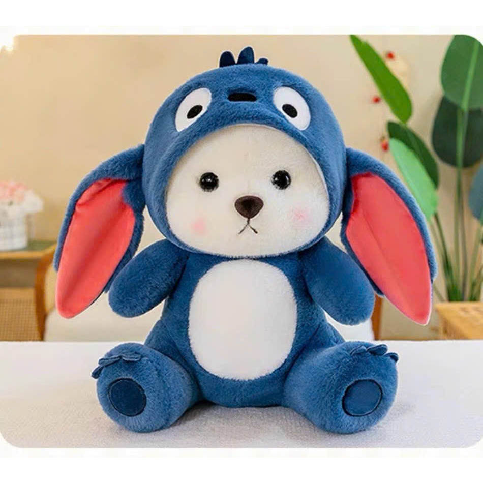 Gấu Bông Lena Stitch Xanh Dương Siêu Cute, Lena lông xù cosplay hoạt hình đáng yêu của Tiệm Gấu tiemgaubong.vn