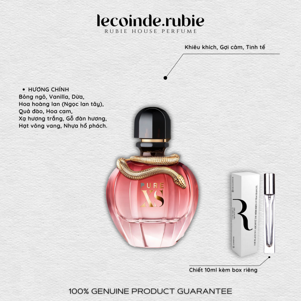 PURE XS - Eau de Parfum - 10ML Nước Hoa Chính Hãng