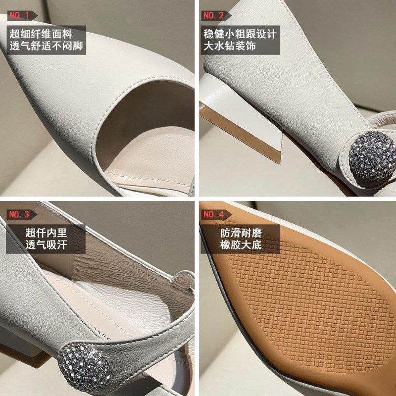 Giày bệt nữ vintage siêu xinh 2 màu