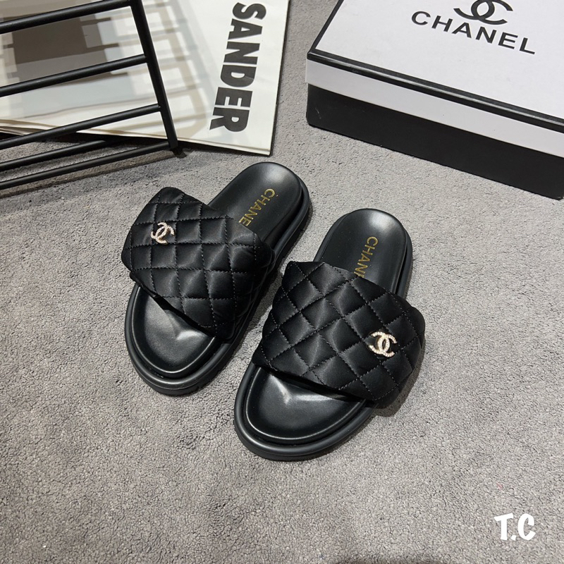 Dép Lê Chann Neo Quai Dán Trắng Đen Full Size 35-39  -  By Anh Dinh Phuong