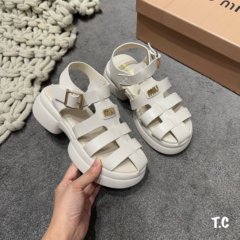 Sandal Giọ Miumiu Trắng Đen Full Size 35-39  -  By Anh Dinh Phuong
