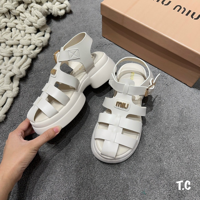 Sandal Giọ Miumiu Trắng Đen Full Size 35-39  -  By Anh Dinh Phuong