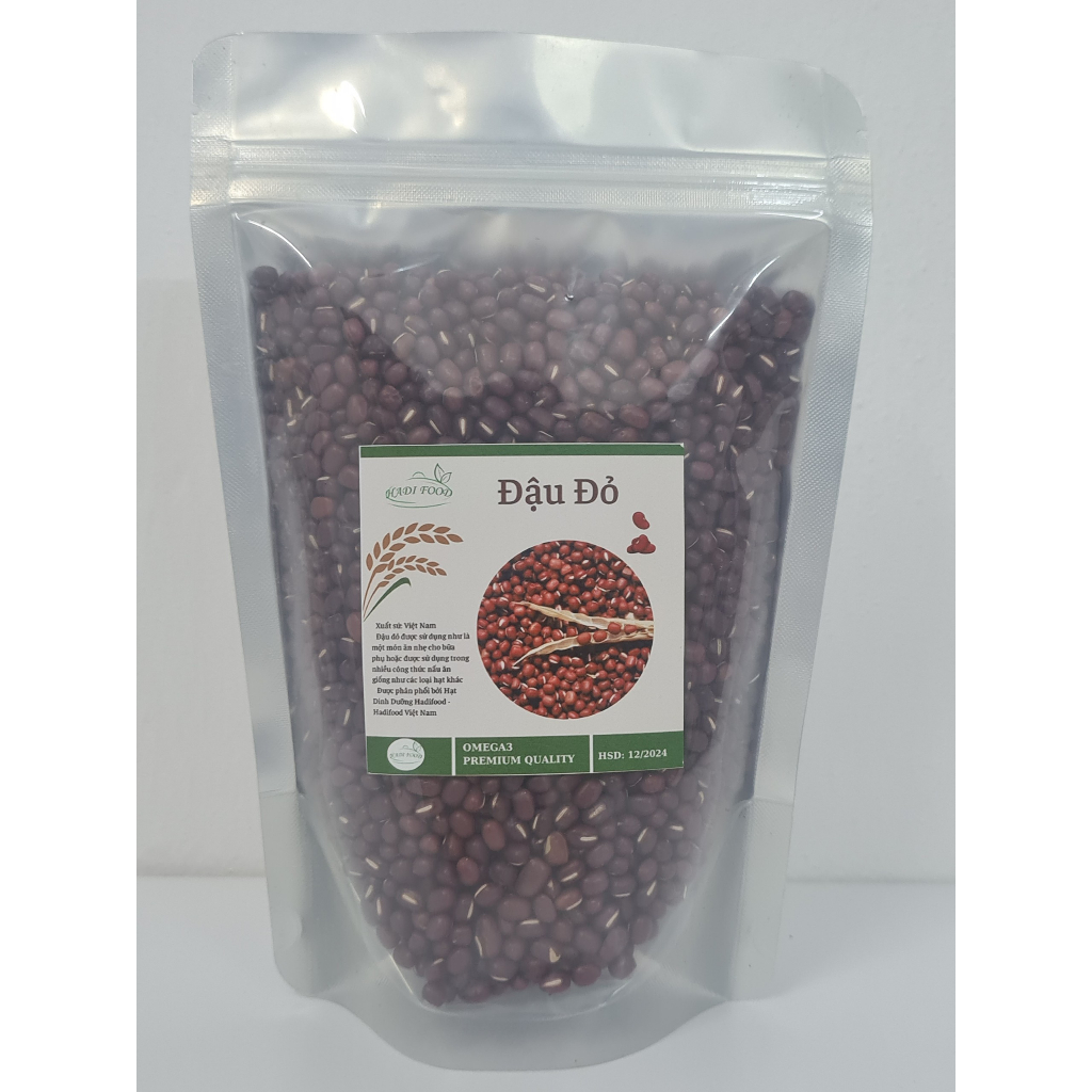 500g Đậu đỏ hữu cơ HADI FOOD, đậu đỏ hạt nhỏ hữu cơ